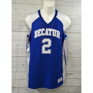 Decatur Jersey Shirt #2 White Blue Sleeveless Reversible Intensity Athletics M